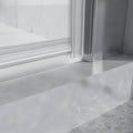 36 To 37 3 8 In. W X 72 In. H Bi Fold Semi Frameless Shower Doors In Chrome With Clear Glass Matte Black Aluminium