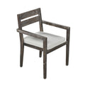 Acacia Wood Outdoor Dining Table And Chairs Suitable For Patio, Balcony Or Backyard Grey Acacia Wood