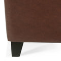 Storage Ottoman With Wooden Legs, Faux Leather Ottoman With Storage For Living Room, Bedroom & Hallway, Ottoman Foot Rest, 38.4
