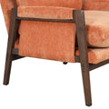 Mid Century Modern Velvet Accent Chair,Leisure Chair With Solid Wood And Thick Seat Cushion For Living Room,Bedroom,Studio,Orange Orange Foam Velvet