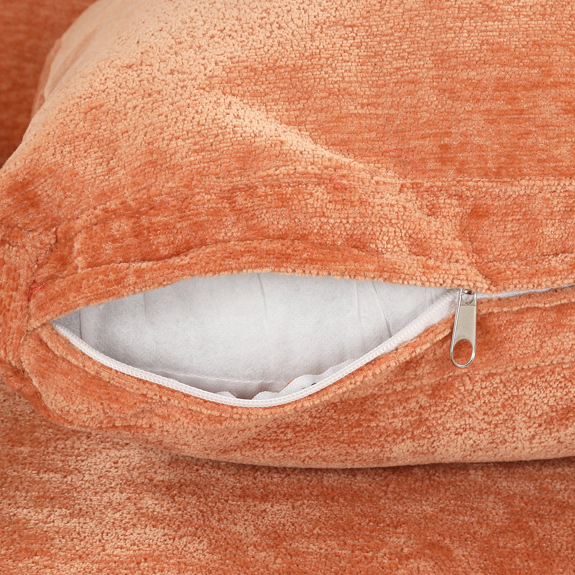 Mid Century Modern Velvet Accent Chair,Leisure Chair With Solid Wood And Thick Seat Cushion For Living Room,Bedroom,Studio,Orange Orange Foam Velvet