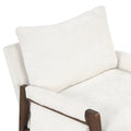 Mid Century Modern Velvet Accent Chair,Leisure Chair With Solid Wood And Thick Seat Cushion For Living Room,Bedroom,Studio,White White Foam Velvet