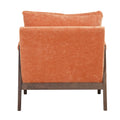 Mid Century Modern Velvet Accent Chair,Leisure Chair With Solid Wood And Thick Seat Cushion For Living Room,Bedroom,Studio,Orange Orange Foam Velvet
