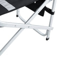 Set Of 3, Folding Outdoor Table And Chairs Set For Indoor, Outdoor Camping, Picnics, Beach,Backyard, Bbq, Party, Patio, Black Gray Black Aluminum
