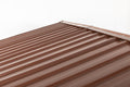6Ft X 6Ft Outdoor Metal Storage Shed With Metal Floor Base ,With Window Coffee Iron