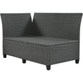 Tomax 5 Piece Outdoor Patio Rattan Sofa Set, Sectional Pe Wicker L Shaped Garden Furniture Set With 2 Extendable Side Tables, Dining Table And Washable Covers For Backyard, Poolside, Indoor, Gray Yes Complete Patio Set Gray Water Resistant Frame Water