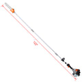 12 In 1 Multi Functional Trimming Tool, 52Cc 2 Cycle Garden Tool System With Gas Pole Saw, Hedge Trimmer, Grass Trimmer, And Brush Cutter Epa Compliant Orange Plastic