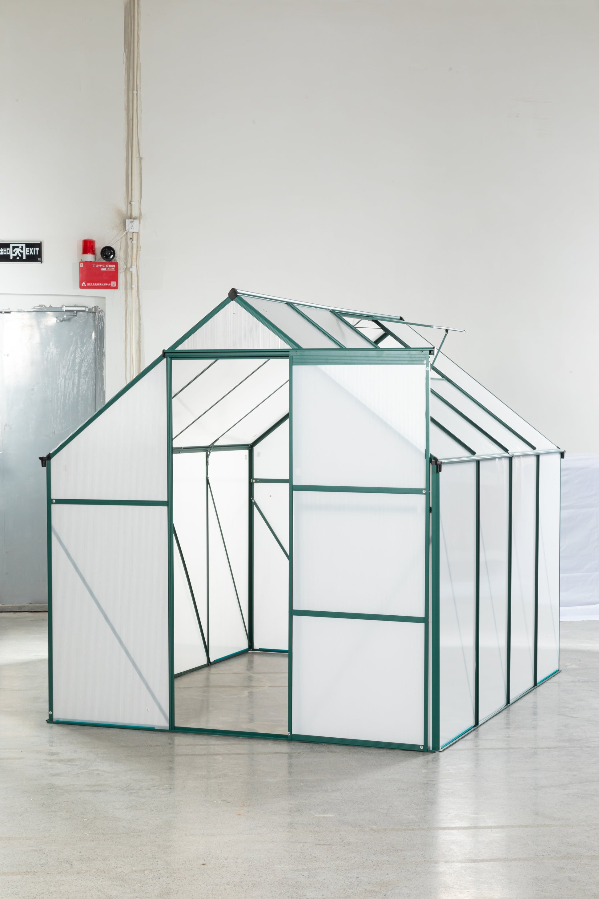 Green 6 X 8 Ft Outdoor Patio Greenhouse Green Aluminum