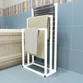 Metal Freestanding Towel Rack 3 Tiers Hand Towel Holder Organizer For Bathroom Accessories, White White Bathroom Metal