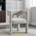 Contemporary Designed Fabric Upholstered Accent Chair Dining Chair For Living Room, Bedroom, Dining Room, Gray Gray Linen