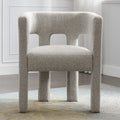 Contemporary Designed Fabric Upholstered Accent Chair Dining Chair For Living Room, Bedroom, Dining Room, Gray Gray Linen