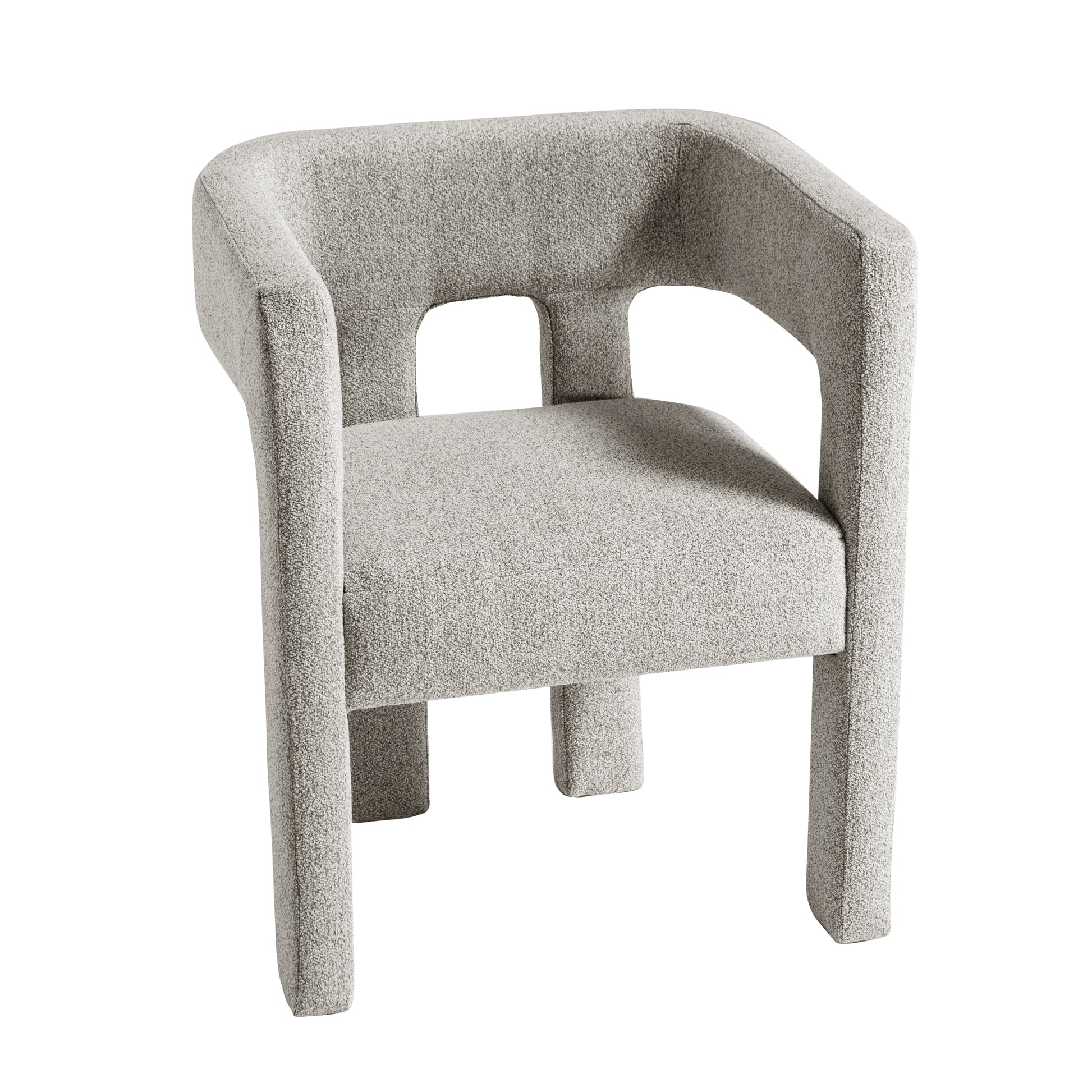 Contemporary Designed Fabric Upholstered Accent Chair Dining Chair For Living Room, Bedroom, Dining Room, Gray Gray Linen