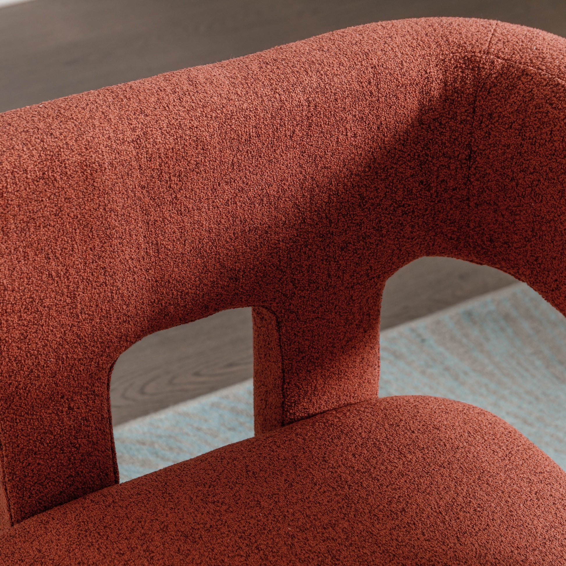 Contemporary Designed Fabric Upholstered Accent Chair Dining Chair For Living Room, Bedroom, Dining Room, Orange Orange Linen