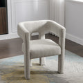 Contemporary Designed Fabric Upholstered Accent Chair Dining Chair For Living Room, Bedroom, Dining Room, Gray Gray Linen