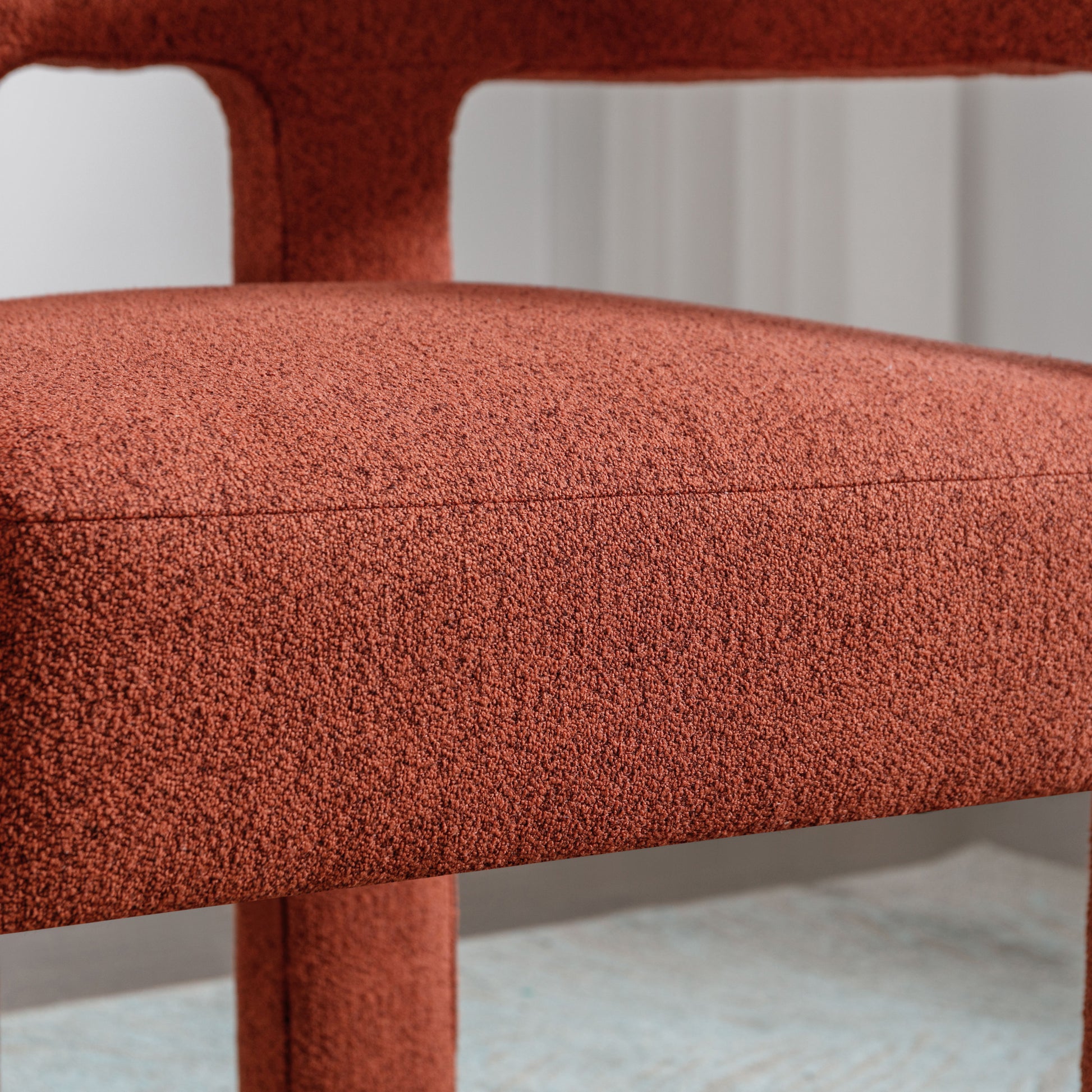 Contemporary Designed Fabric Upholstered Accent Chair Dining Chair For Living Room, Bedroom, Dining Room, Orange Orange Linen