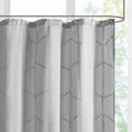 Printed Metallic Shower Curtain Grey Silver Microfiber