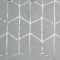 Printed Metallic Shower Curtain Grey Silver Microfiber