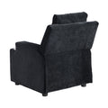 Kids Recliner Chair, Kids Upholstered Couch With Two Cup Holder, Footrest, Backrest, Toddlers Velvet Recliner With Headrest And Footrest Black Velvet