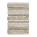 Woven Texture Stripe Bath Rug Natural Polyester