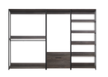 Monica Wood Walk In Closet System Rustic Mdf Melamine