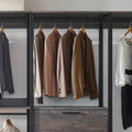 Monica Wood Walk In Closet System Rustic Mdf Melamine