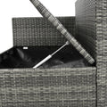 Outdoor 6 Piece All Weather Pe Rattan Sofa Set, Garden Patio Wicker Sectional Furniture Set With Adjustable Seat, Storage Box, Removable Covers And Tempered Glass Top Table,Grey Yes Complete Patio