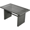 Outdoor 6 Piece All Weather Pe Rattan Sofa Set, Garden Patio Wicker Sectional Furniture Set With Adjustable Seat, Storage Box, Removable Covers And Tempered Glass Top Table,Grey Yes Complete Patio