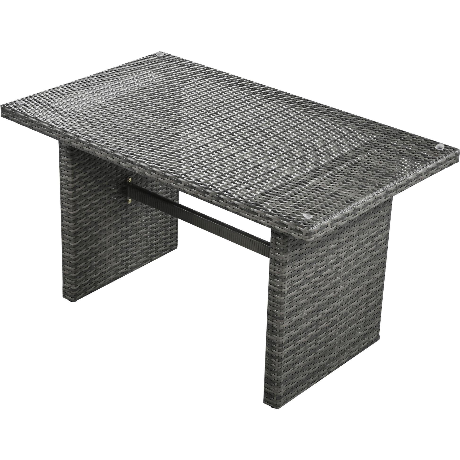 Outdoor 6 Piece All Weather Pe Rattan Sofa Set, Garden Patio Wicker Sectional Furniture Set With Adjustable Seat, Storage Box, Removable Covers And Tempered Glass Top Table,Grey Yes Complete Patio