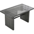 Outdoor 6 Piece All Weather Pe Rattan Sofa Set, Garden Patio Wicker Sectional Furniture Set With Adjustable Seat, Storage Box, Removable Covers And Tempered Glass Top Table,Grey Yes Complete Patio