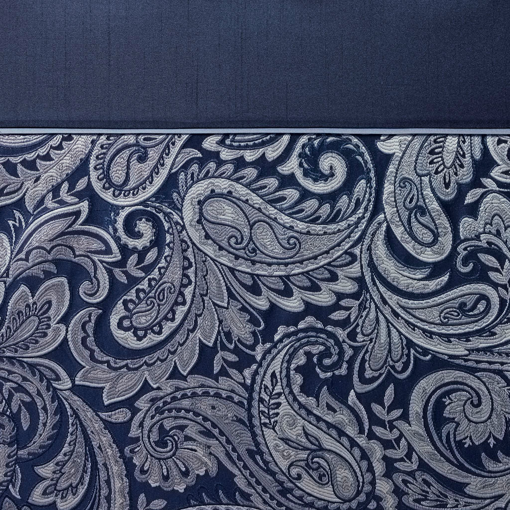 Jacquard Shower Curtain Navy Polyester