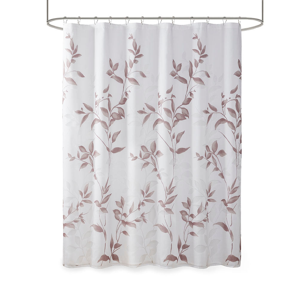 Burnout Printed Shower Curtain Mauve 72X72" Multicolor Polyester