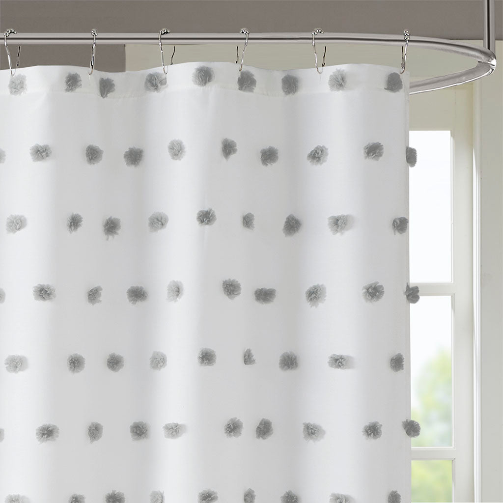 Shower Curtain Grey Polyester