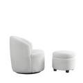 Video Welike Swivel Barrel Chair, Living Room Swivel Chair With Round Storage Chair, 360 Swivel Club Chair, Nursery, Bedroom, Office, Hotel With Upholstered Modern Armchair, Teddy Fabric White Teddy Foam Fabric