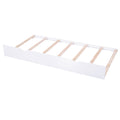 Full Size Storage Platform Bed With Pull Out Shelves And Twin Size Trundle, White White Solid Wood Mdf
