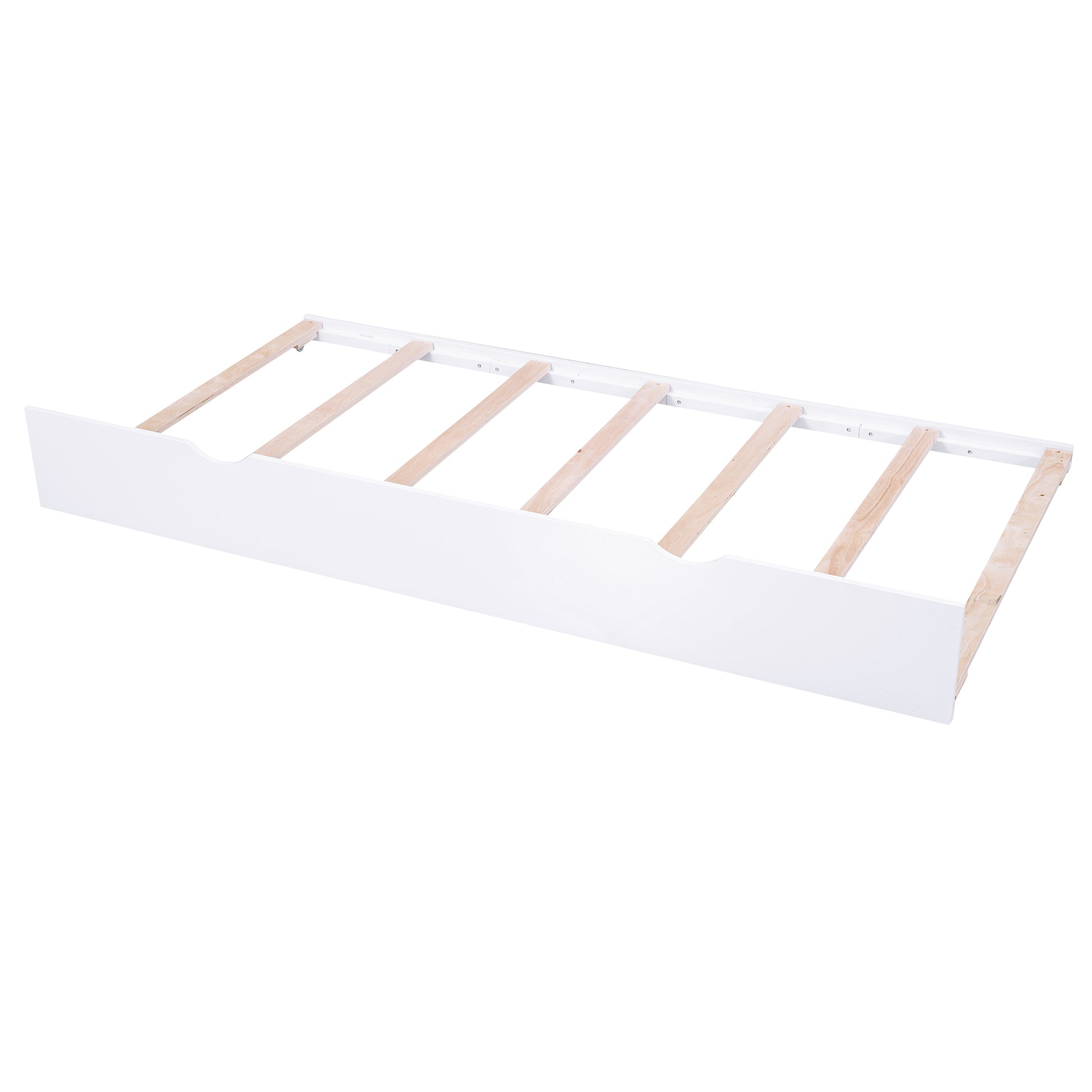 Full Size Storage Platform Bed With Pull Out Shelves And Twin Size Trundle, White White Solid Wood Mdf