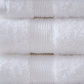 100% Egyptian Cotton 6 Piece Towel Set White Cotton