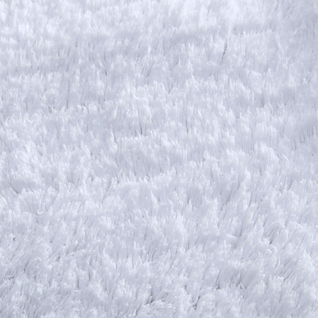 100% Cotton Solid Tufted 2 Piece Bath Rug Set White Cotton