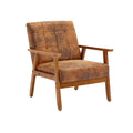 Accent Chairs Set Of 2 With Side Table, Mid Century Modern Accent Chair, Wood And Fabric Armchairs Side Chair, Lounge Reading Comfy Arm Chair For Living Room, Bedroom, Office Coffee Microsuede