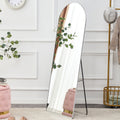 4Rd Generation Silver Aluminum Alloy Metal Frame Arched Wall Mirror, Bathroom Makeup Mirror, Decorative Mirror, Clothing Store, Floor Standing Large Mirror, Wall Mounted. 65