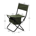4 Piece Folding Outdoor Chair With Storage Bag, Portable Chair For Indoor, Outdoor Camping, Picnics And Fishing,Green Green Steel