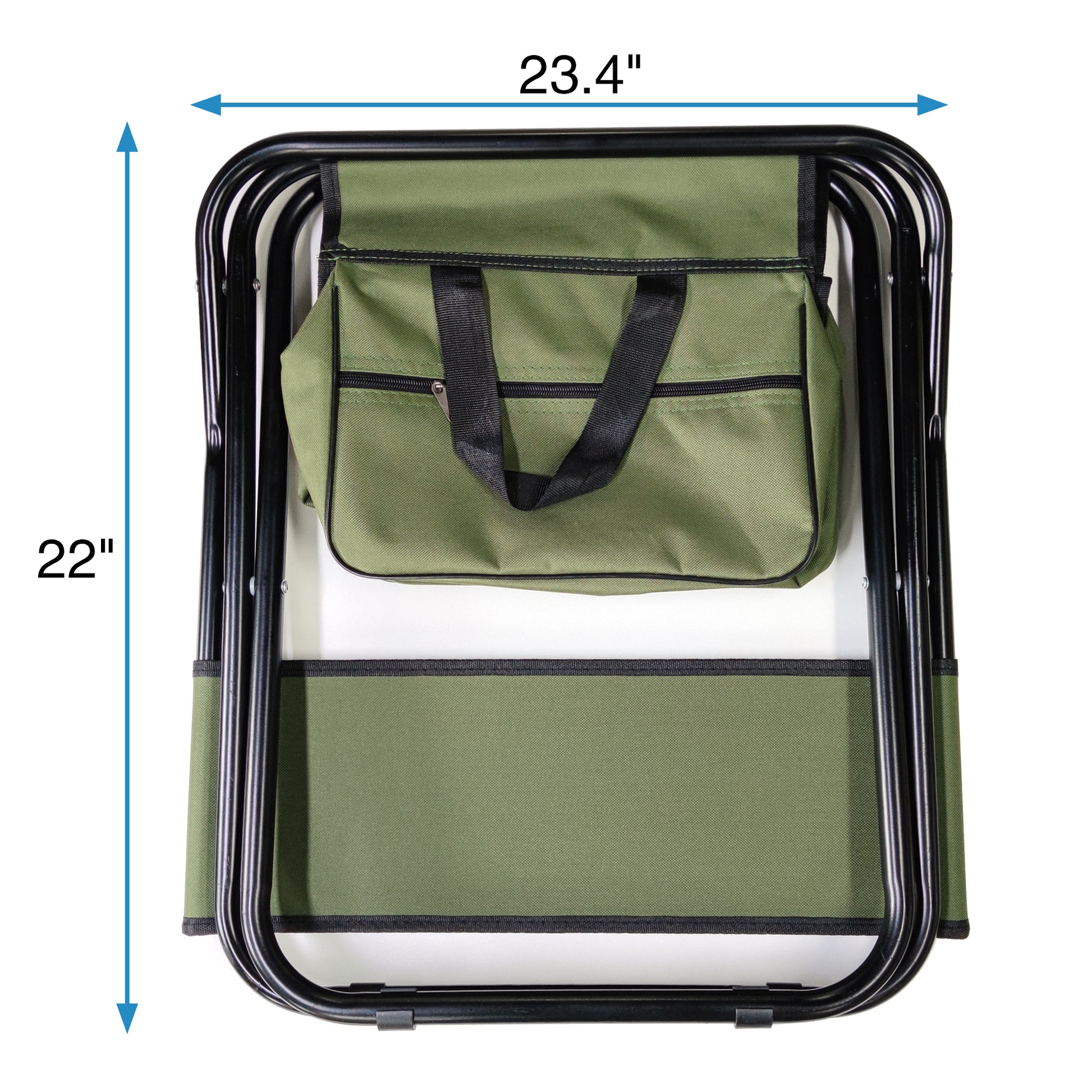 4 Piece Folding Outdoor Chair With Storage Bag, Portable Chair For Indoor, Outdoor Camping, Picnics And Fishing,Green Green Steel