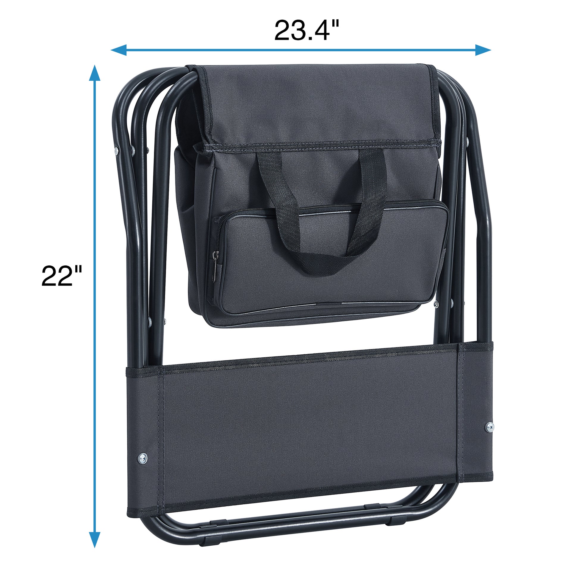 Set Of 5, Folding Outdoor Table And Chair Set For Indoor, Outdoor Camping, Picnics, Beach,Backyard, Bbq, Party, Patio, Black Gray Black Gray Aluminum