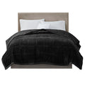 Reversible Heiq Smart Temperature Down Alternative Blanket Black Microfiber
