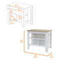 Burlingame 5 Shelf 4 Door 2 Piece Kitchen Set, Kitchen Island And Upper Wall Cabinet White And Light Oak White Mdf