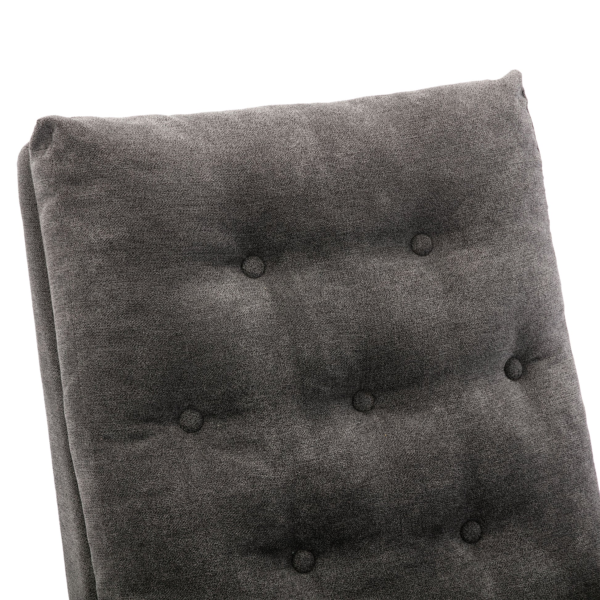 High Back Rocking Chair Nursery Chair .Comfortable Rocker Fabric Padded Seat .Modern High Back Armchair Dark Gray Polyester