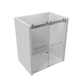 56 To 60 In. W X 76 In. H Double Sliding Frameless Soft Close Shower Door With Premium 3 8 Inch 10Mm Thick Tampered Glass And Easy Cleaning Coating In Brushed Nickel 23D02 60Bn Brushed Nickel