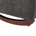 High Back Rocking Chair Nursery Chair .Comfortable Rocker Fabric Padded Seat .Modern High Back Armchair Dark Gray Polyester