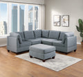 Living Room Furniture Armless Chair Grey Linen Like Fabric 1Pc Cushion Armless Chair Wooden Legs Grey Primary Living Space Contemporary,Modern,Transitional Fabric