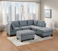 Living Room Furniture Armless Chair Grey Linen Like Fabric 1Pc Cushion Armless Chair Wooden Legs Grey Primary Living Space Contemporary,Modern,Transitional Fabric