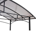 Grill Gazebo 8X5Ft,Outdoor Patio Canopy,Bbq Shelter With Steel Hardtop And Side Shelves Black Steel